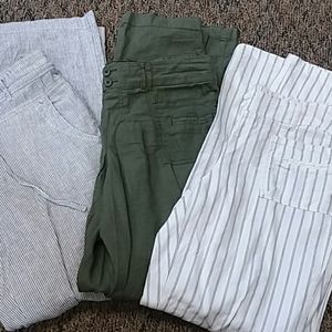 Lot of 3 Linen pants